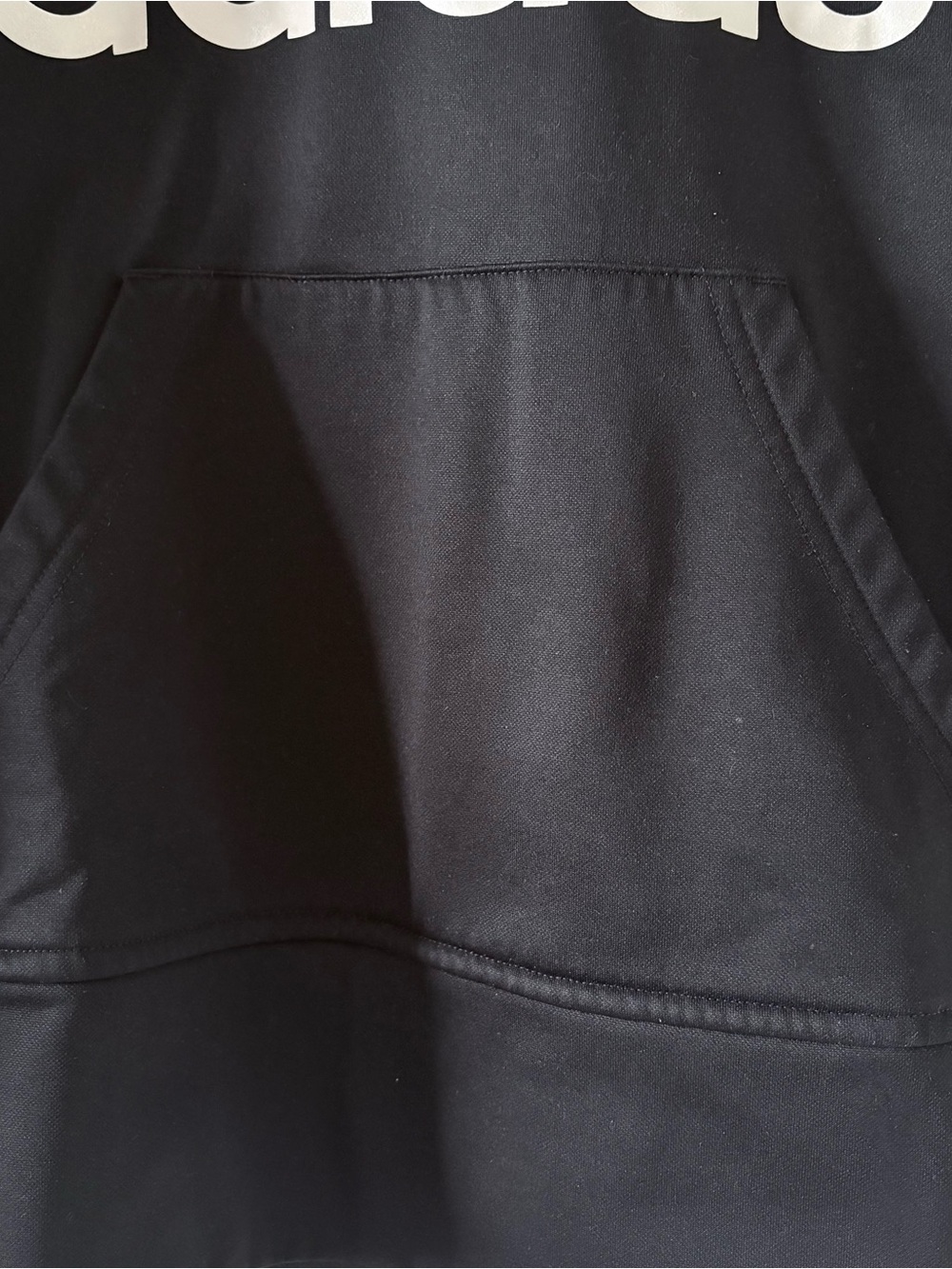 adidas AEROREADY Big Logo Hoodie Black / White - Size XS - Picture 10 of 13